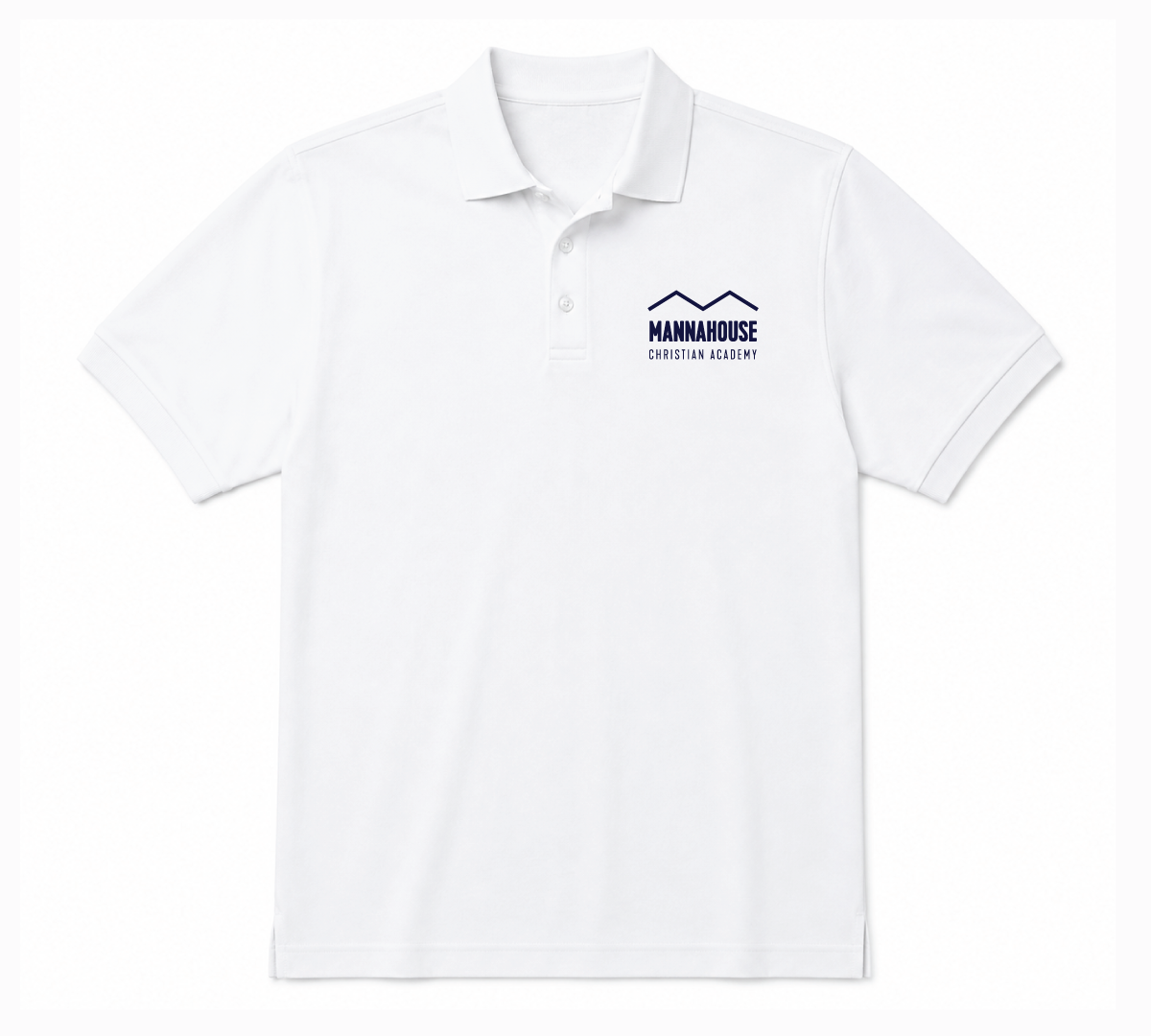Adult Wordmark Polo - White