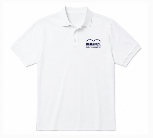 Adult Wordmark Polo - White