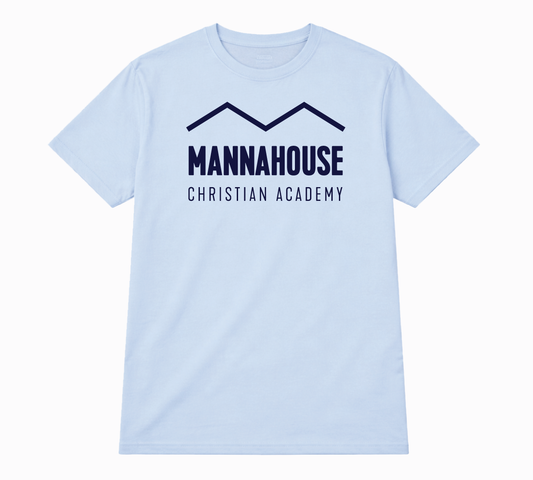 Youth Wordmark Tee - Light Blue