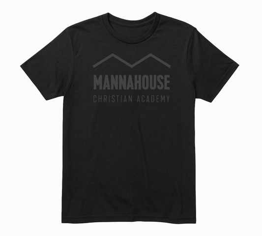 Adult Wordmark Tee - Black on Black