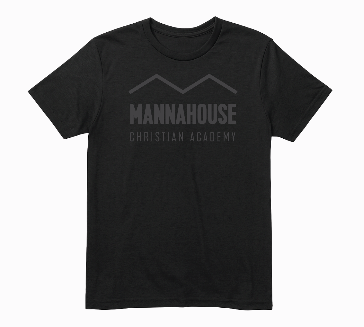 Youth Wordmark Tee - Black on Black